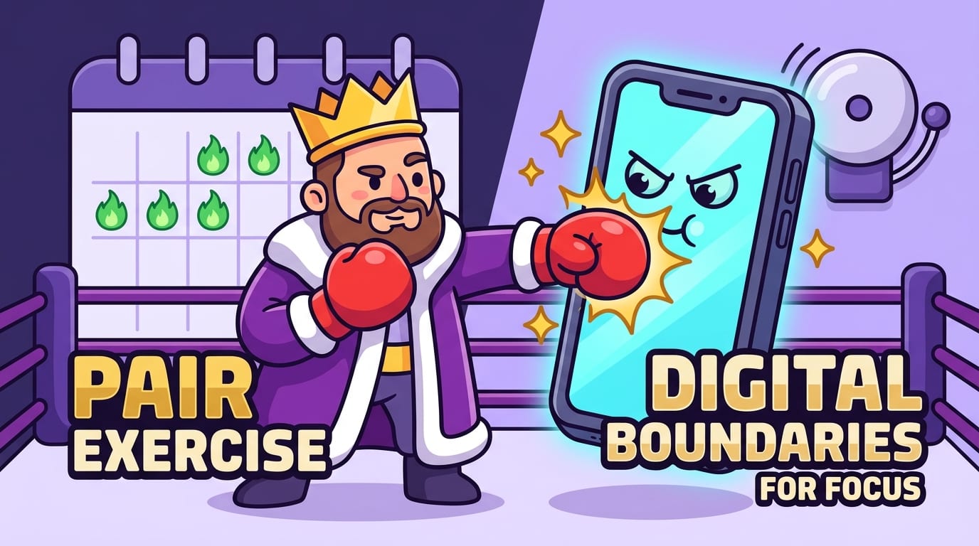 Pair Exercise With Digital Boundaries or the Algorithm Wins the Belt
