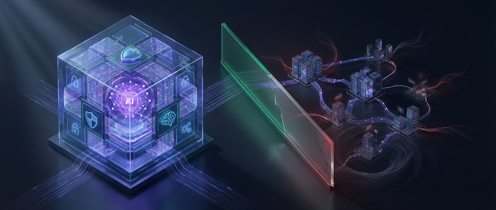 Infographic comparing GCC vs. traditional outsourcing on compliance, cost, and IP ownership for AI development.