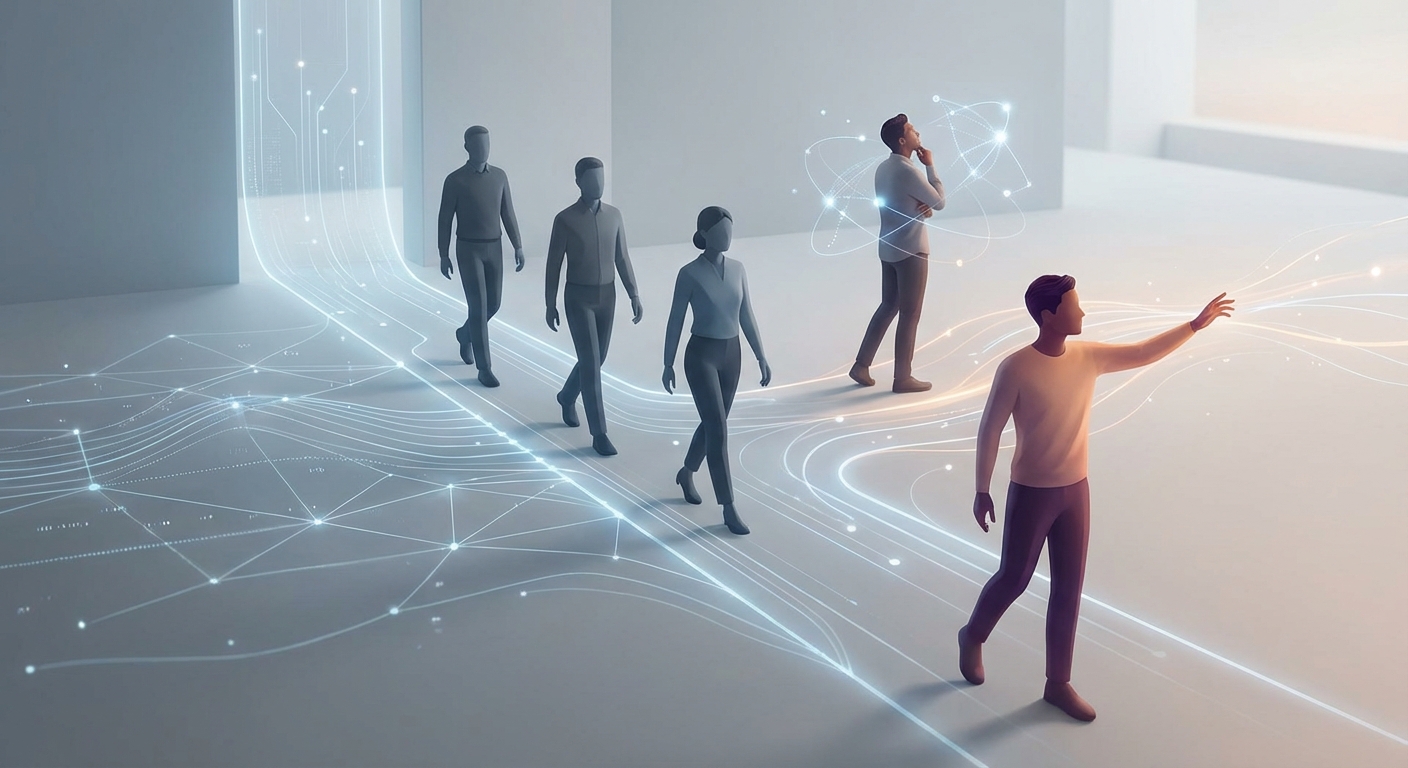 Infographic illustrating how predictive AI identifies diverse talent for a competitive advantage, moving beyond traditional technical skill assessment.