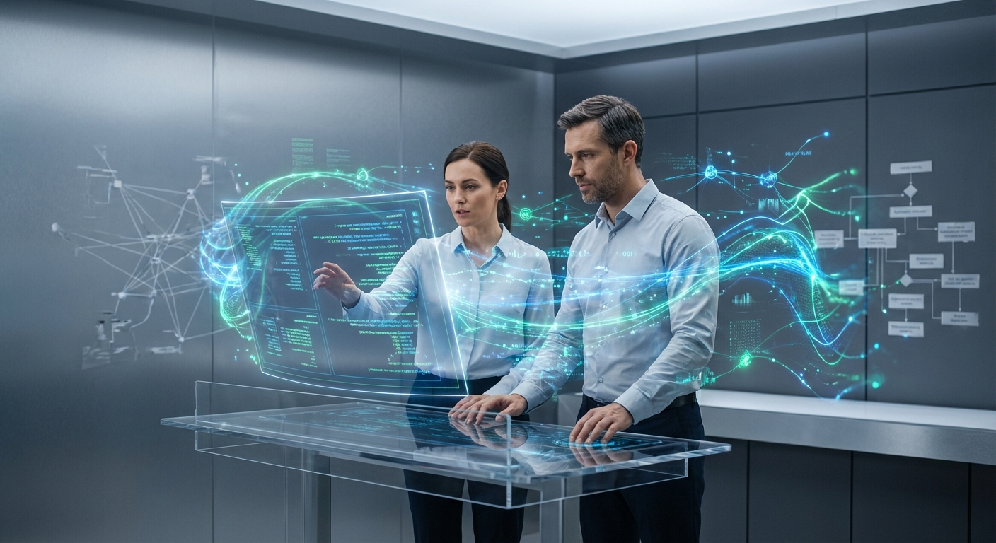 Infographic illustrating the concept of Talent Density, showing AI amplifying individual engineers to reduce coordination tax and increase output.