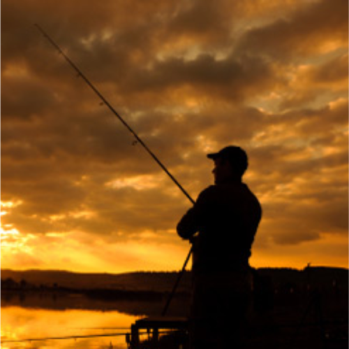 Fishing at Sunset