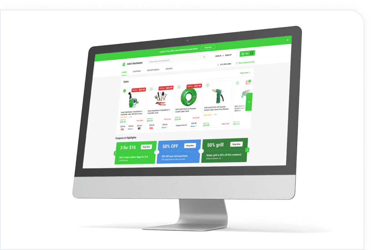 2
Updated data is then organized into the right categories, departments, and fine lines - all showcased on Your Local E-Commerce site.