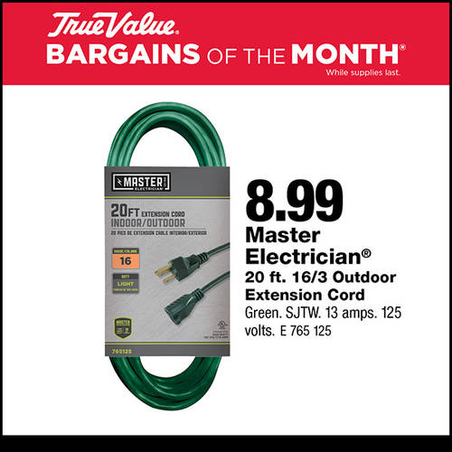 May 2024 BOM Web Builder Tile - Master Electrician Outdoor Extension Cord