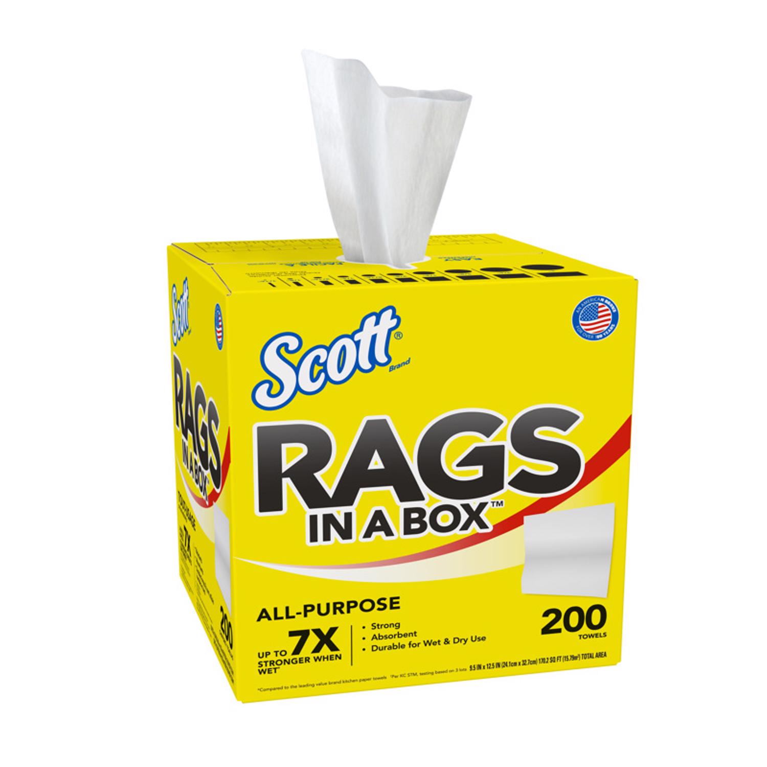 Scotts Rags in a Box, White (200 Ct.)
