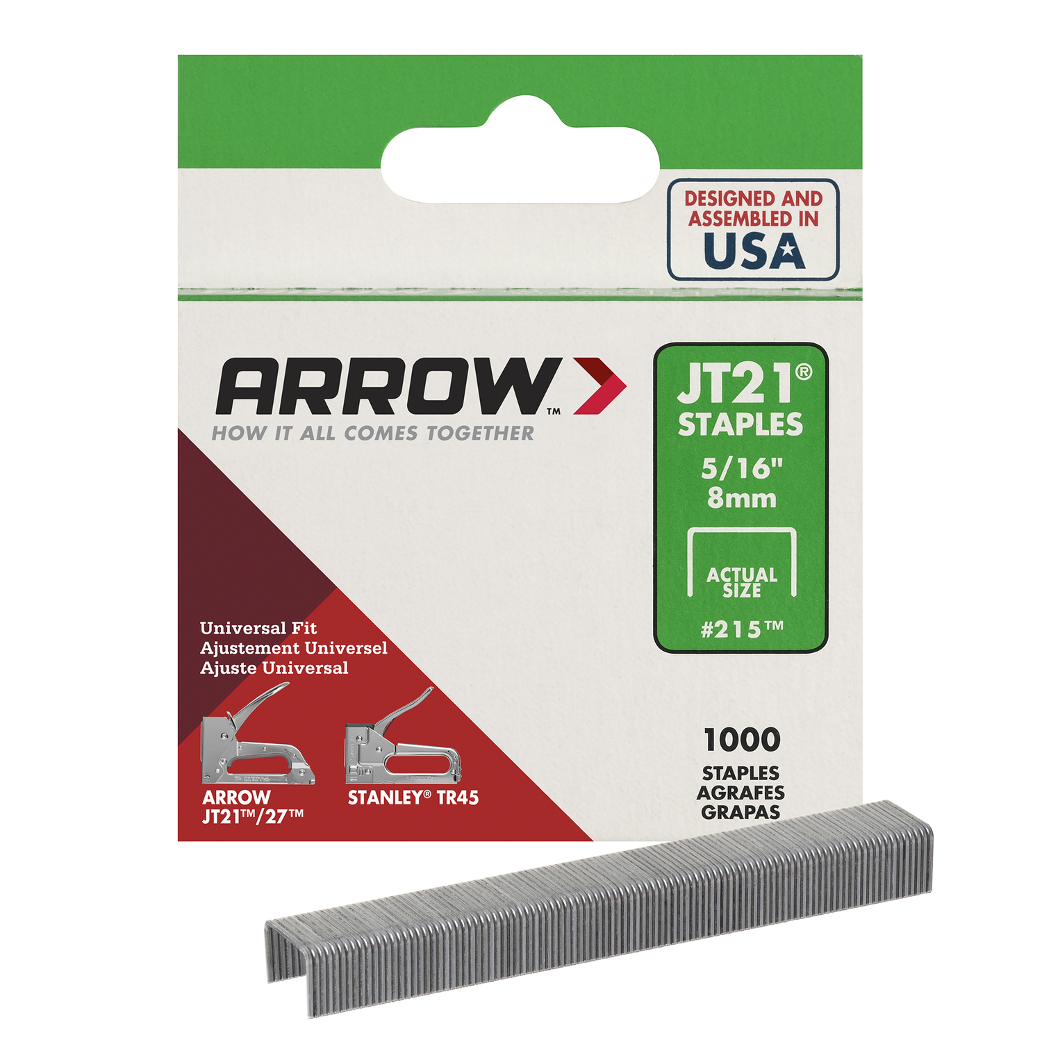 Arrow JT21 Light Duty Staple, 5/16 In. (1000-Pack)
