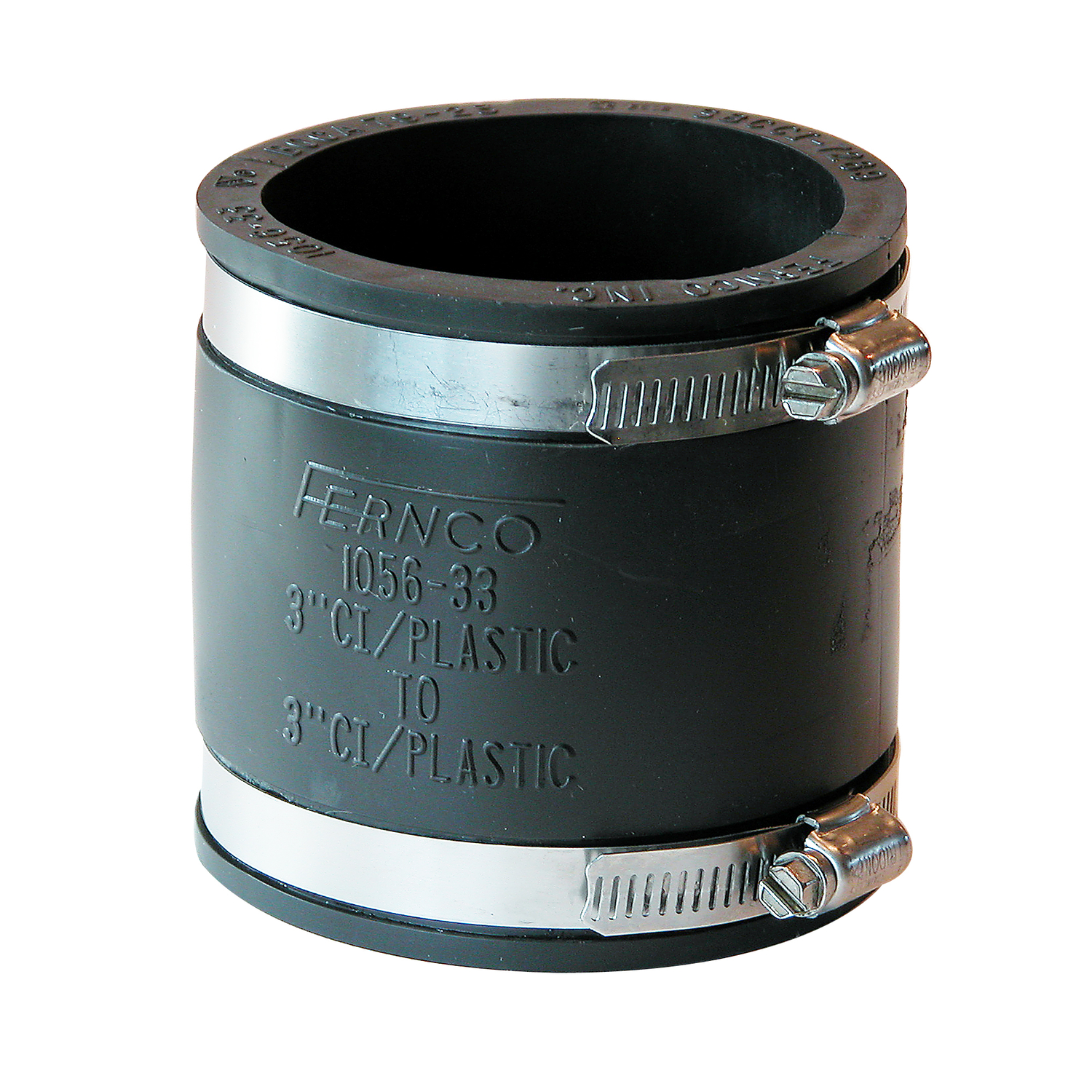 Fernco 3 In. x 3 In. Plastic to Plastic PVC Coupling