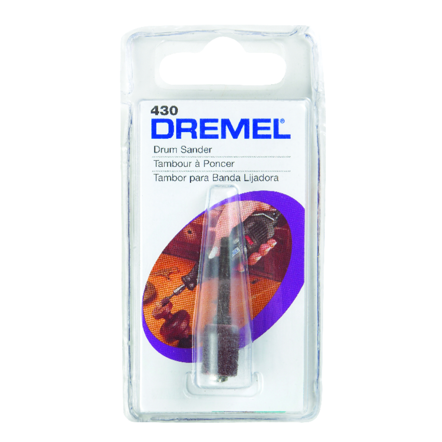 1/4 In. Drum Sander Mandrel With 60 Grit Aluminum Oxide Sanding Band