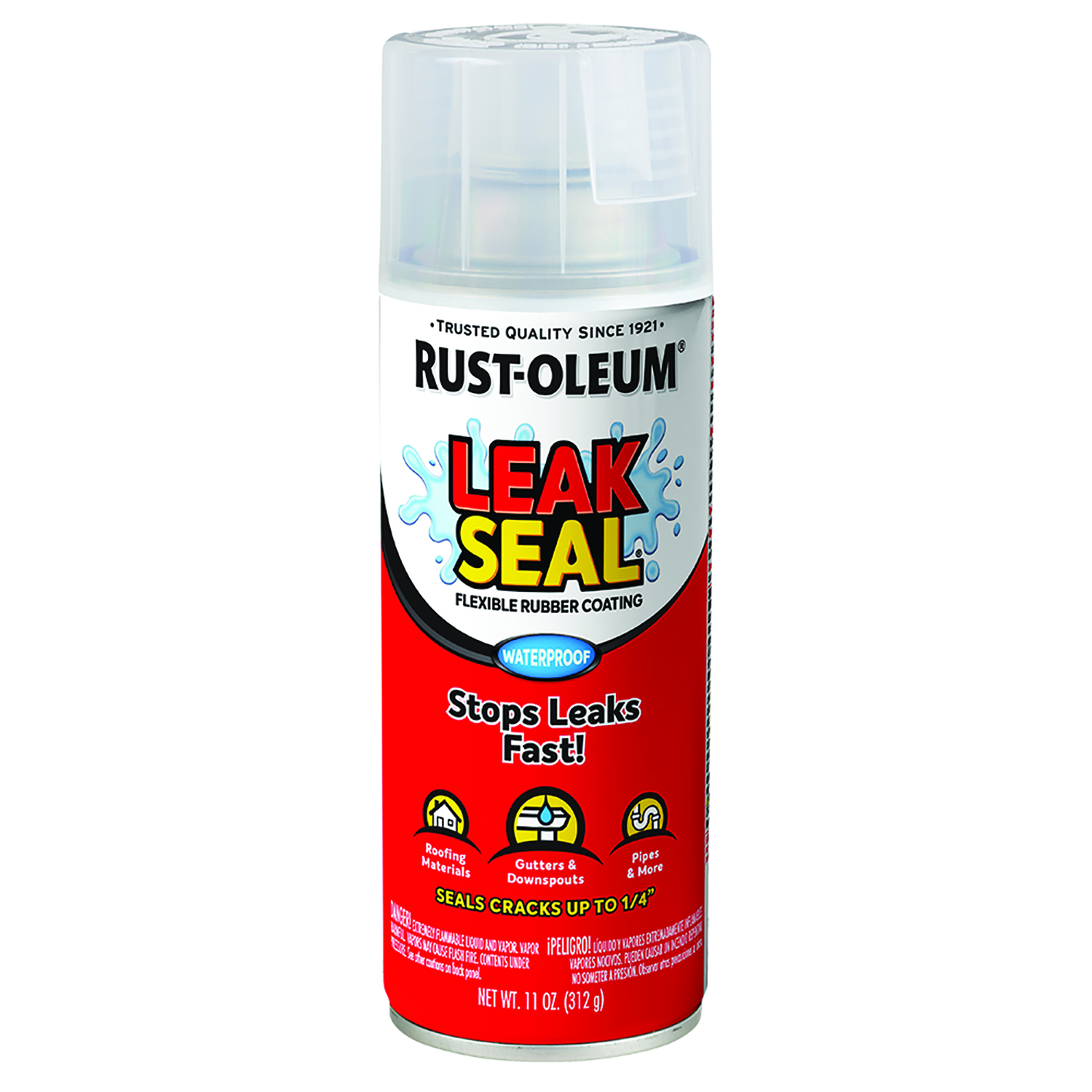 Leakseal 12 Oz. Clear Flexible Rubber Coating Spray