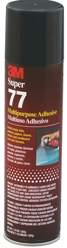 Super 77 Multi-purpose Spray Adhesive, 7.3 Oz, Clear, Fast-drying
