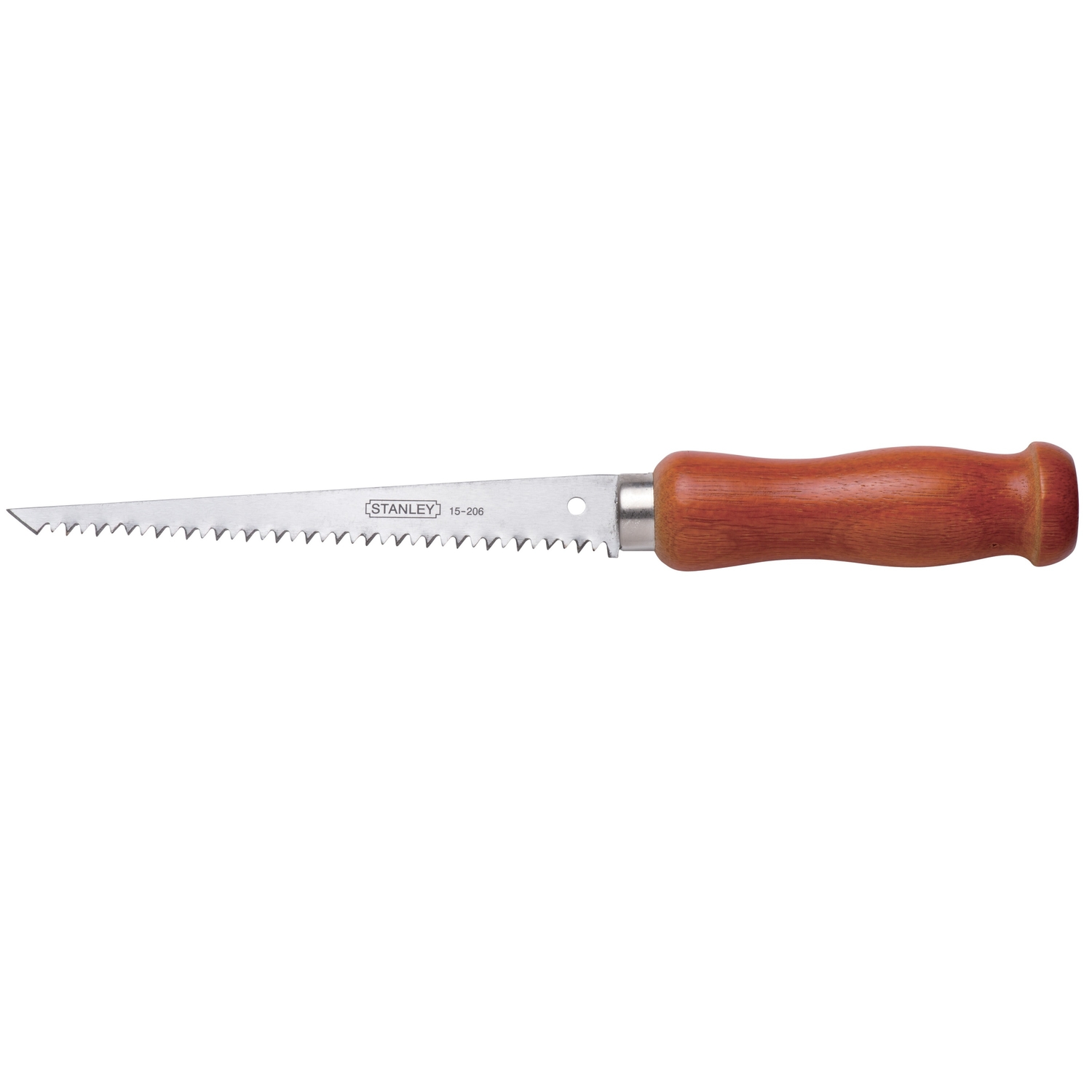 6 In. Carbon Steel Drywall Jab Saw With Hardwood Handle, 9 Tpi