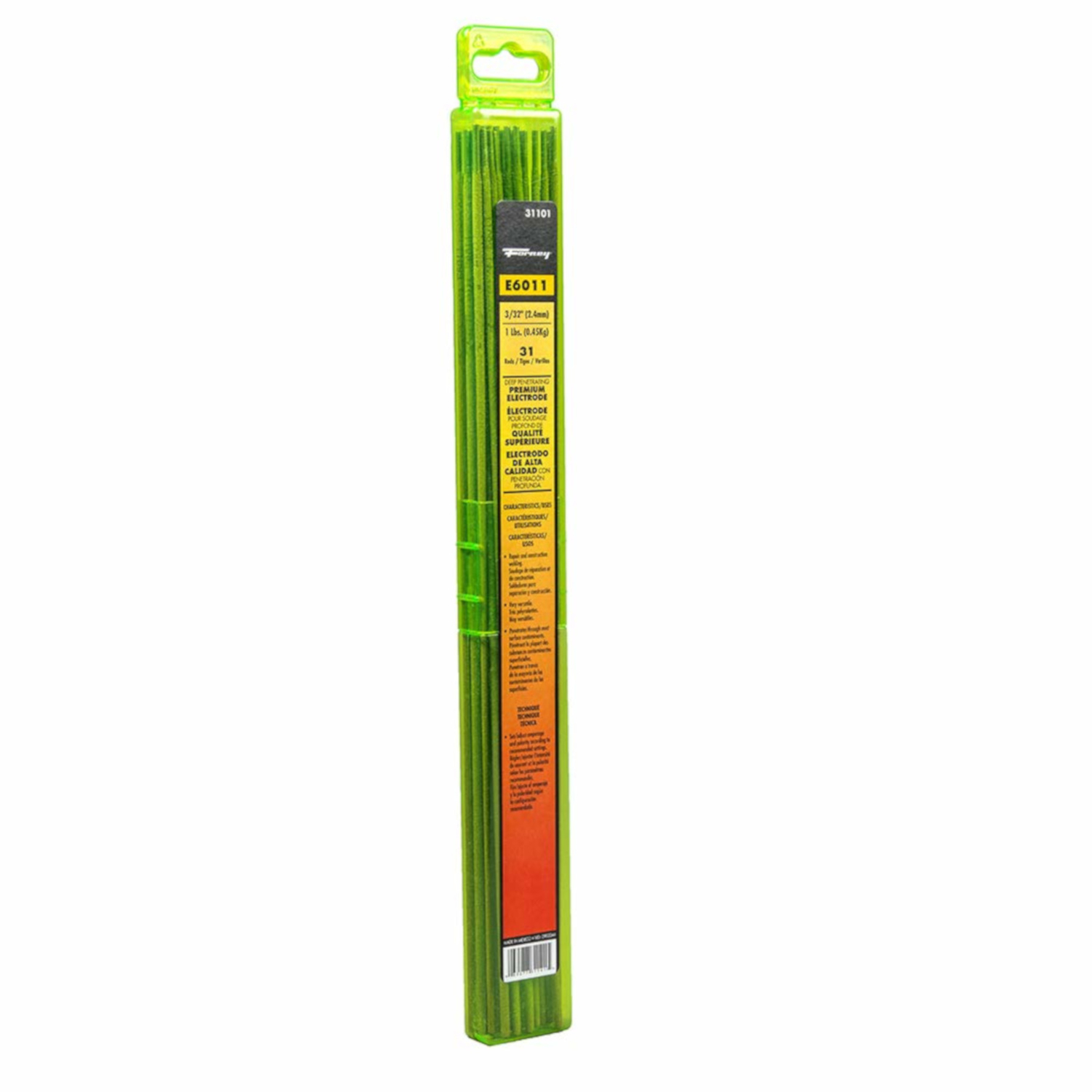Forney E6011 Mild Steel Deep Penetration Electrode, 3/32 In., 1 Lb.