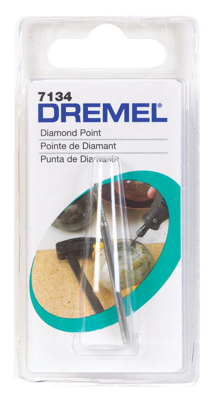 5/64 In. Diamond Point Rotary Tool Bit, 3/32 In. Shank, Model 7134