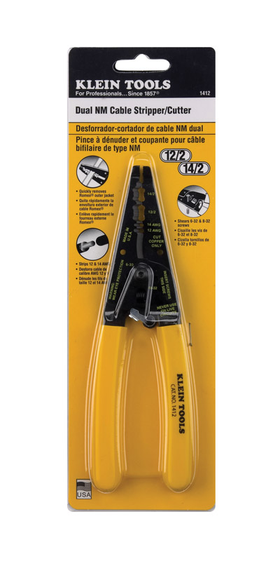 7-3/4 In. Dual Nm Cable Stripper/cutter For 12/2 & 14/2 Awg