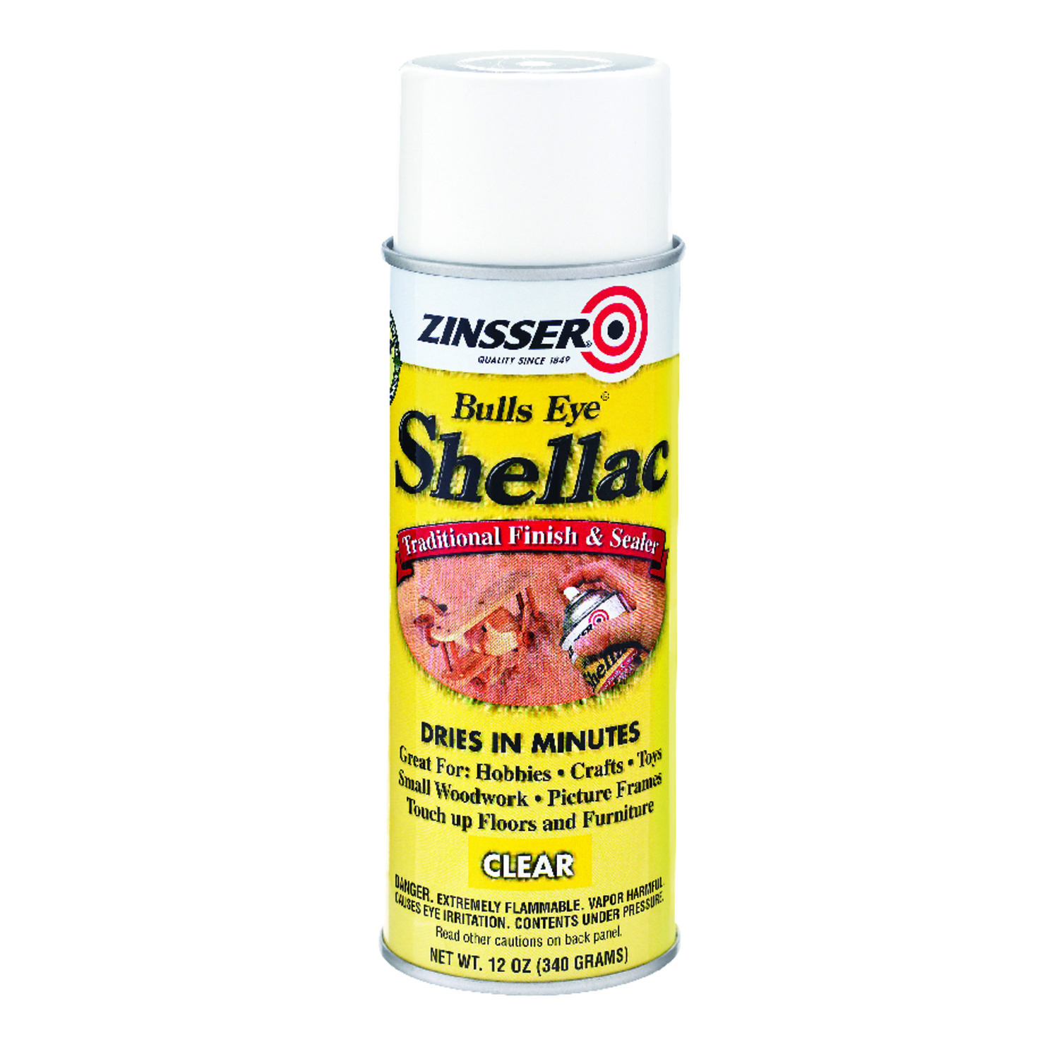 Bulls Eye 12 Ounce Aerosol Clear Shellac Sealer and Finish Spray | Do ...