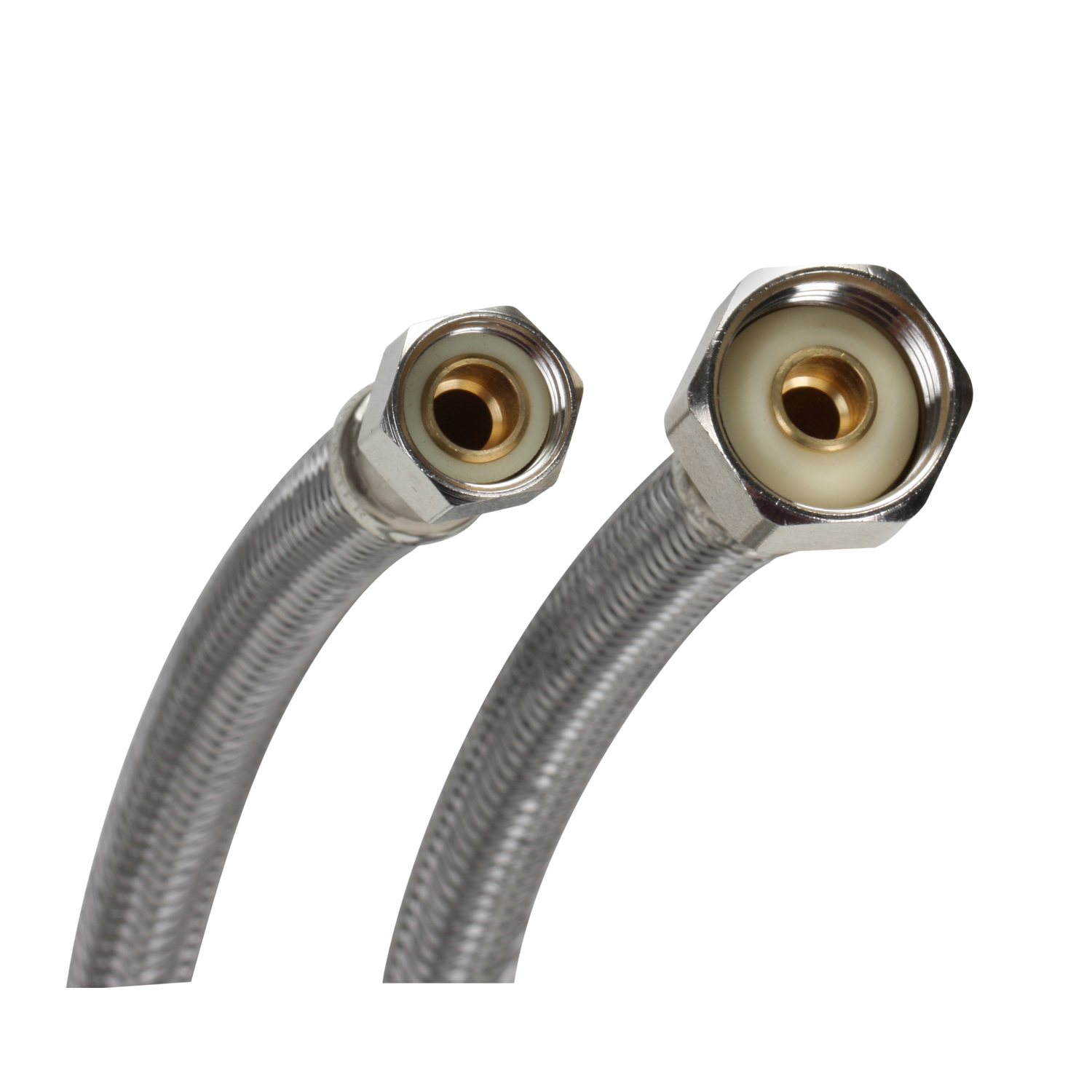 12-In. Faucet Connector, Braided Stainless Steel, 3/8 Compression x 1/2-In. FIP