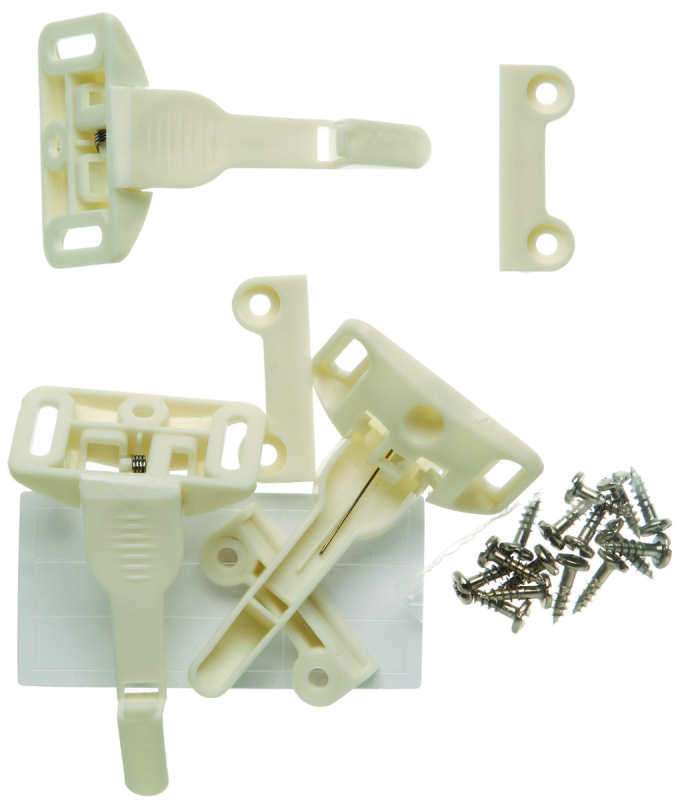 Safety 1st White Plastic Spring Loaded Cabinet & Drawer Latch (3-Count)