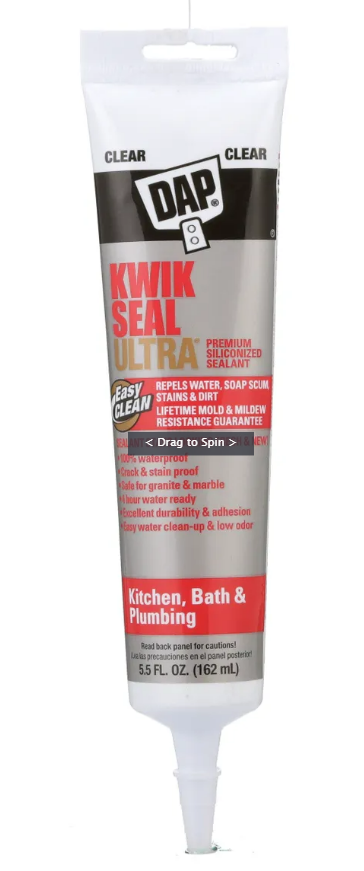 Kwik Seal Ultra Kitchen & Bath Sealant, Clear, 5.5-oz.