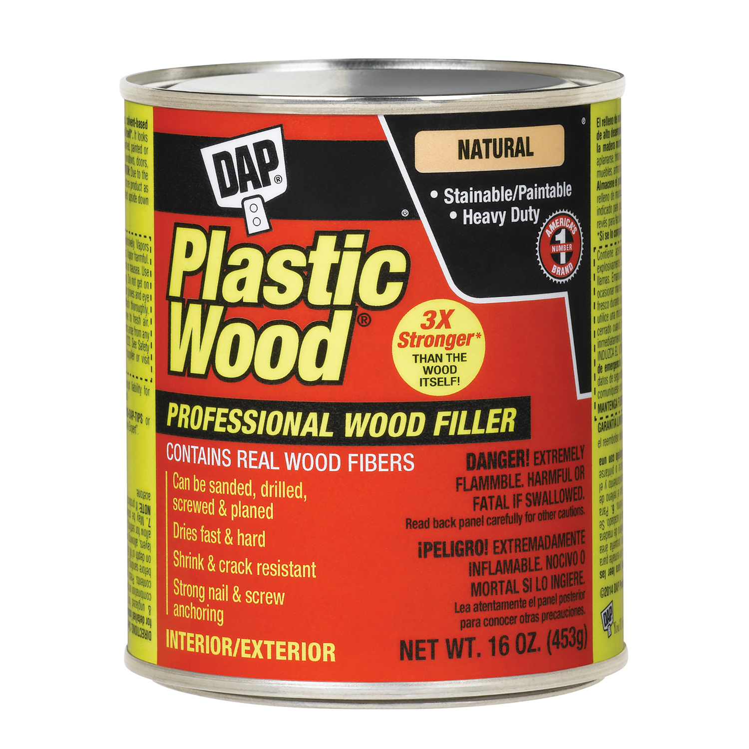 Plastic Wood Wood Filler, Natural Color Cellulose Fibre, 16-oz.