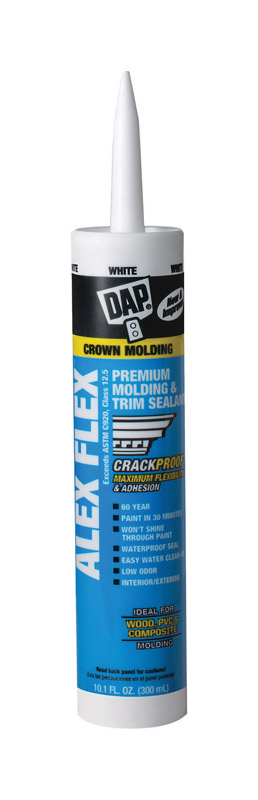 Alex Flex Molding & Trim Sealant, White, 10.1-oz.