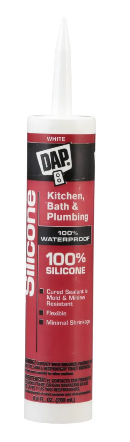 Kitchen & Bath Silicone Sealant, White, 9.8-oz.