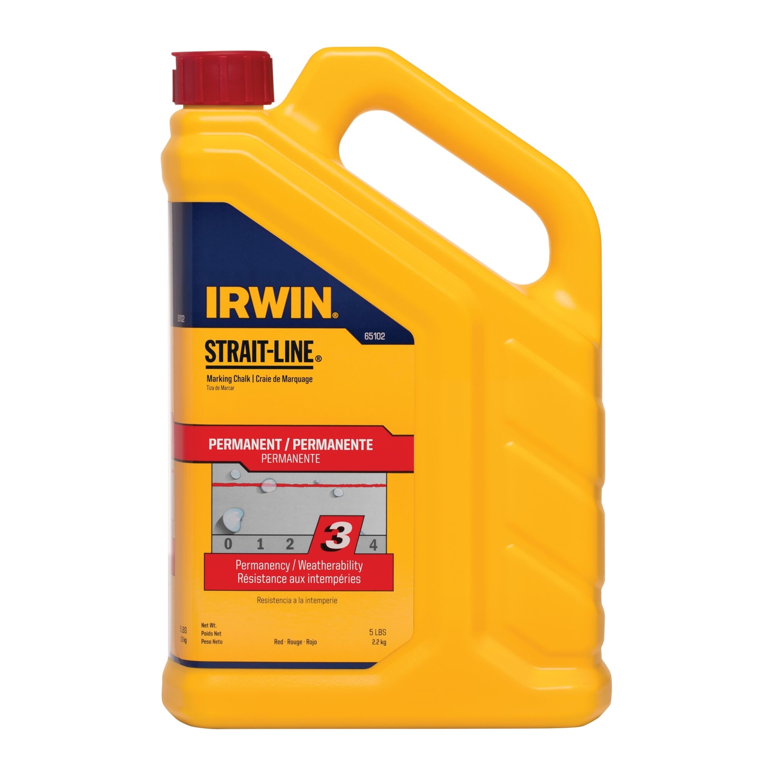 Irwin STRAIT-LINE 5 Lb. Red Permanent Chalk Line Chalk
