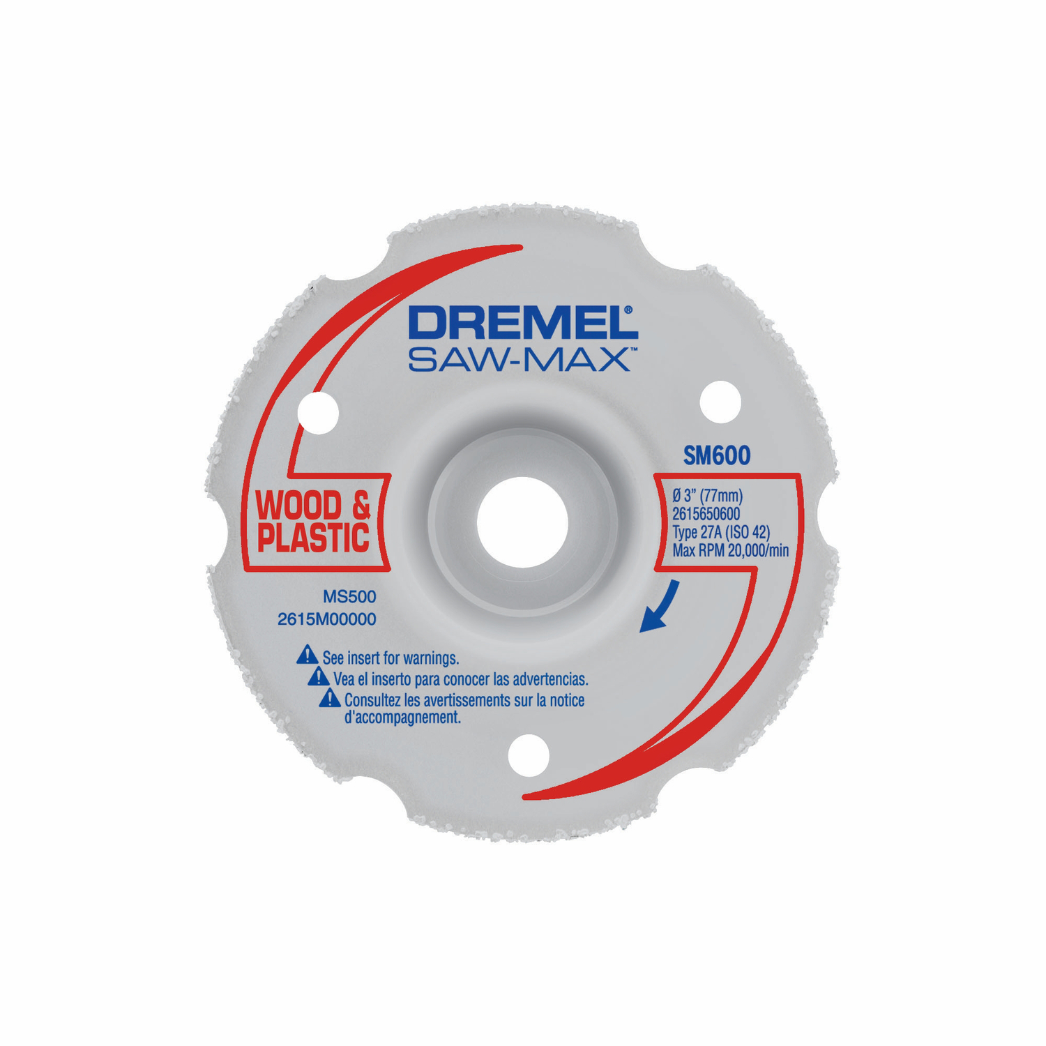 Sm600 3-inch Carbide Flush Cut Wheel For Wood And Plastic