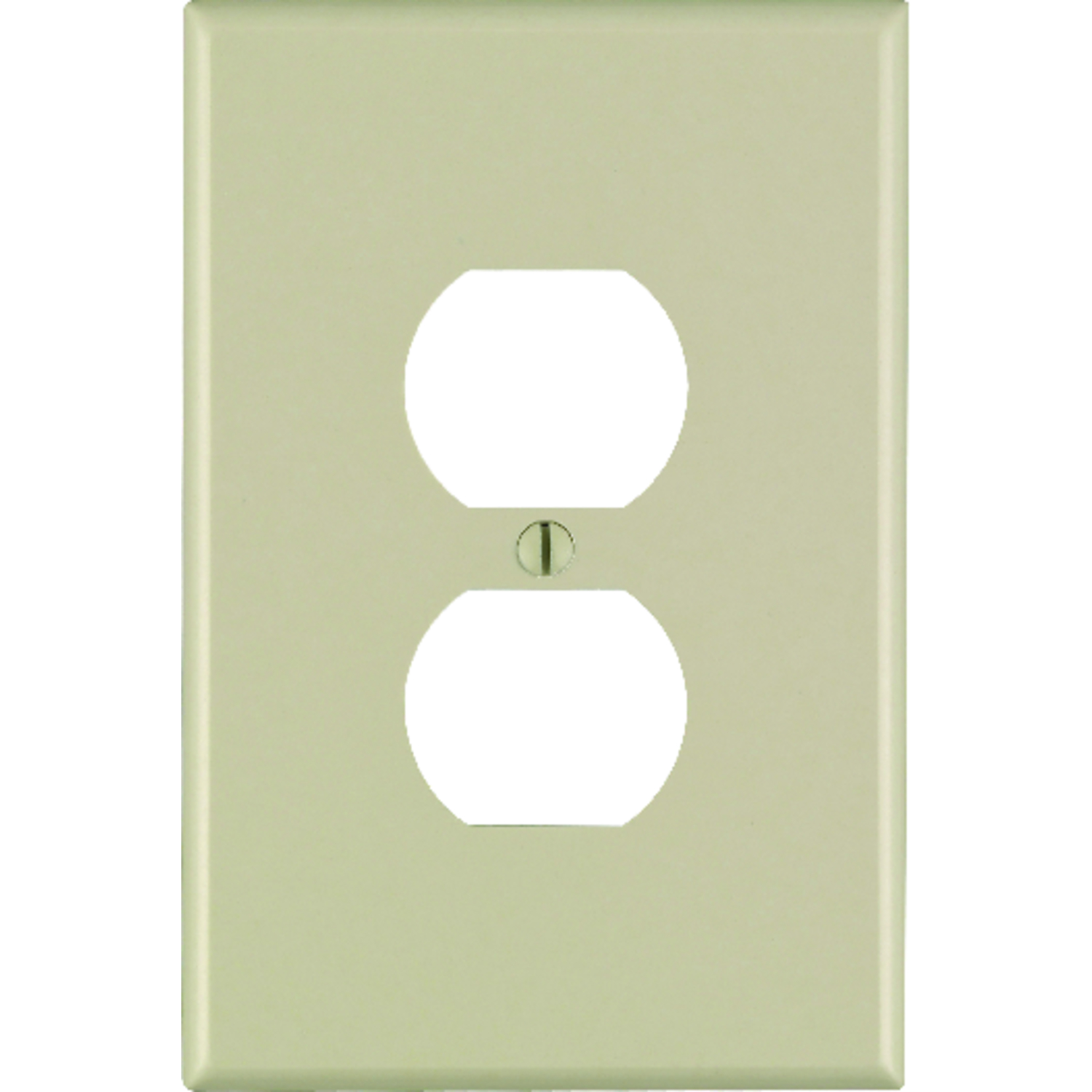 Leviton 1-Gang Smooth Plastic Oversized Outlet Wall Plate, Ivory