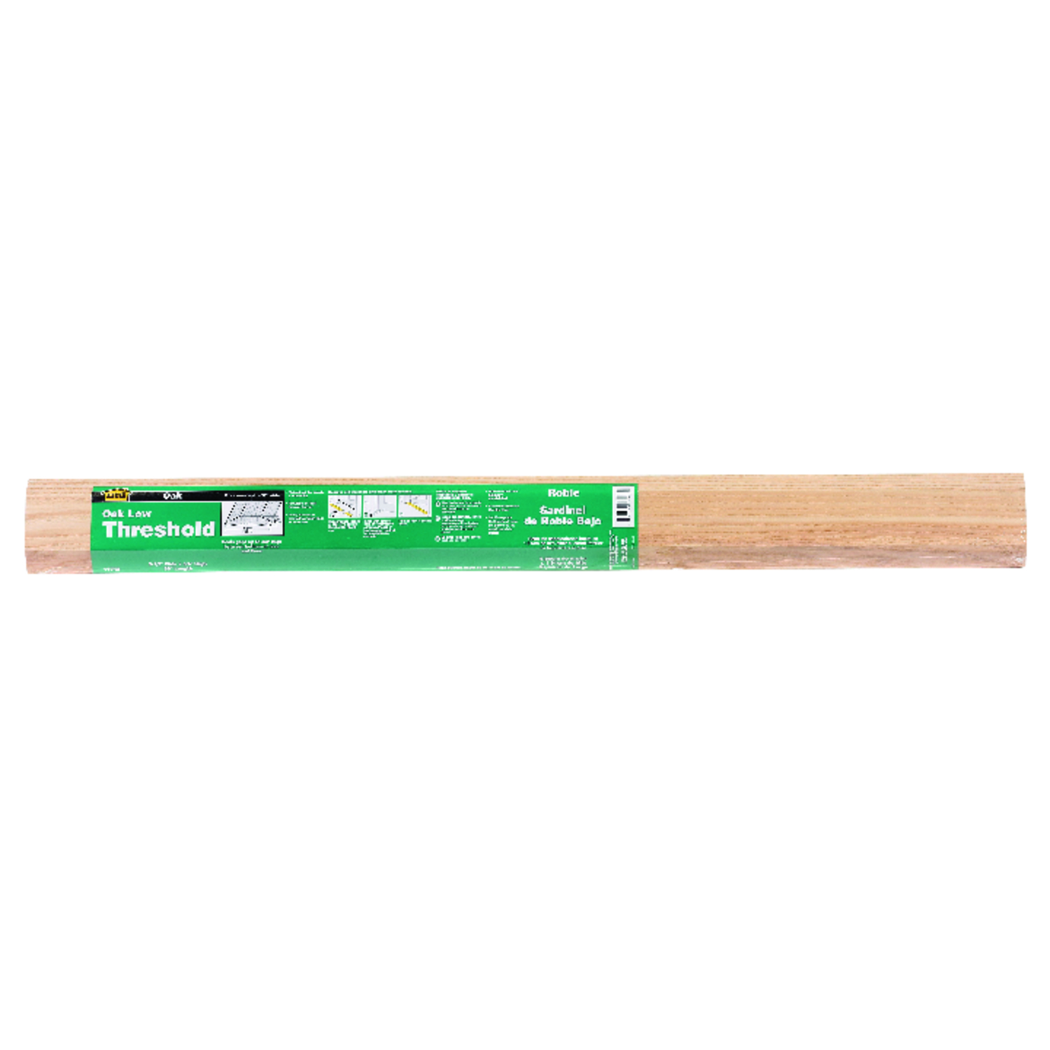 36 In. L X 3-1/2 In. W X 3/4 In. H Natural Hardwood Low Threshold