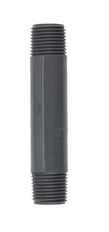 B&K 1/2 In. MIP x 4 In. Schedule 80 PVC Nipple