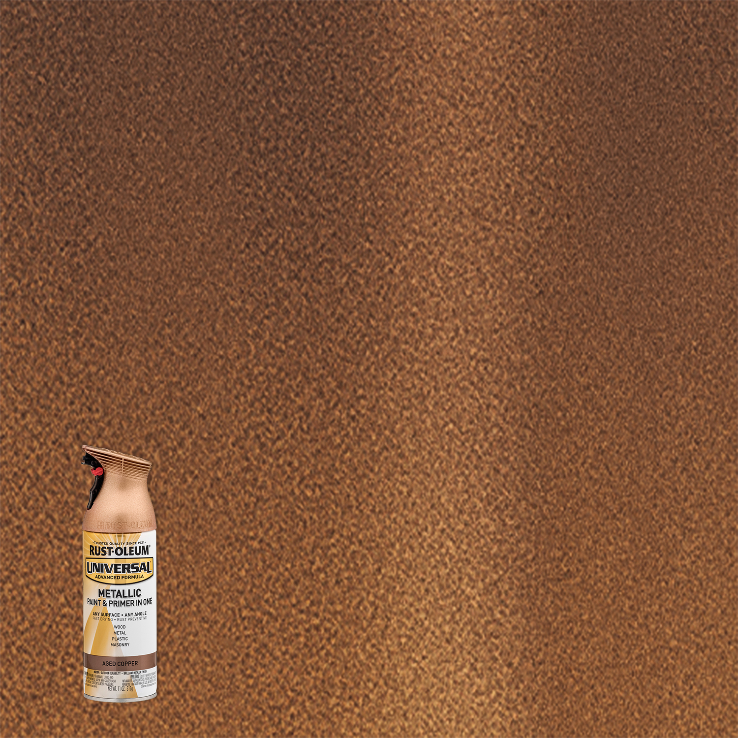 Universal Paint & Primer Metallic Spray Paint, Aged Copper, 11-oz.