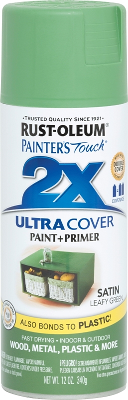 Painter's Touch 2x Ultra Cover 12 Oz. Satin Spray Paint, Leafy Green