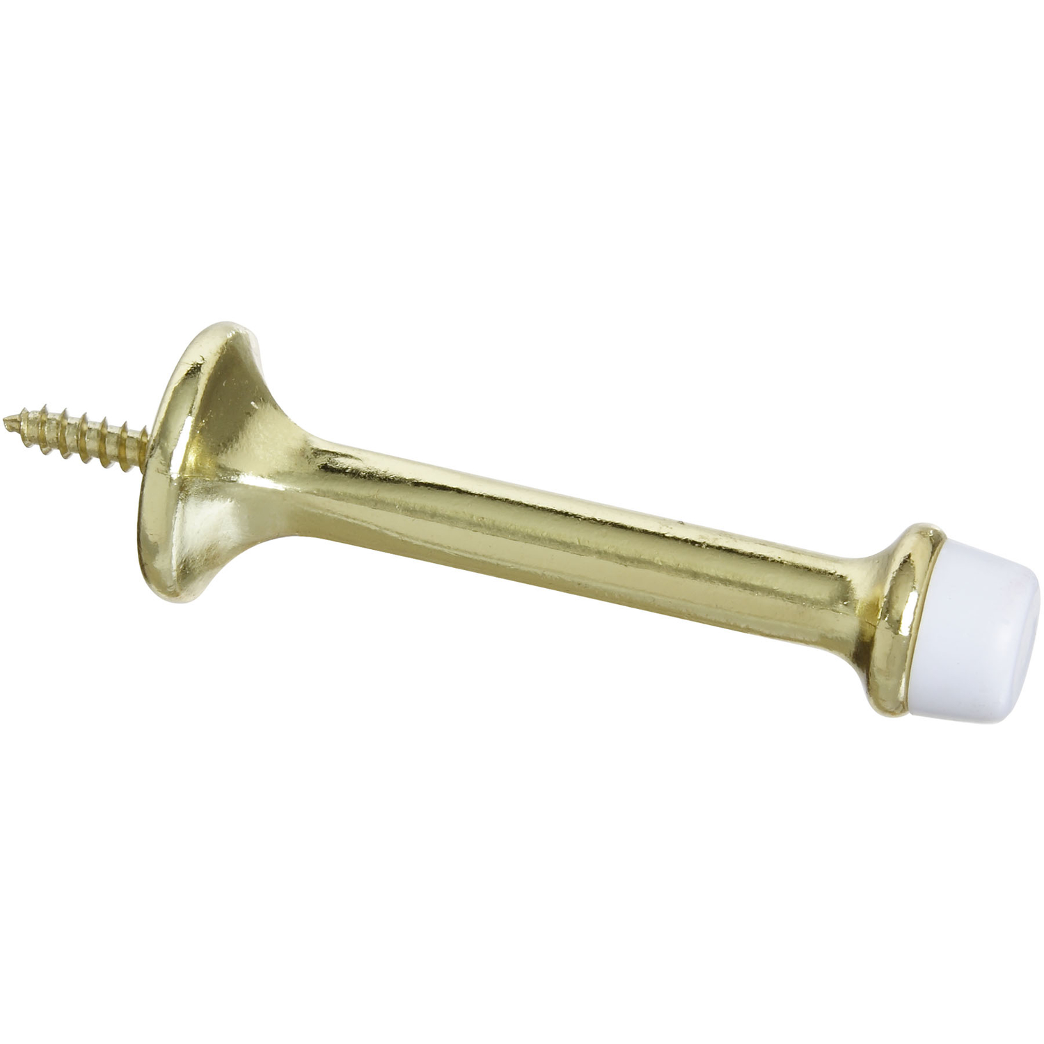 National Hardware Heavy Duty 3 In. Rigid Door Stop, Bright Brass