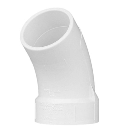 2 In. Schedule 40 45 Degree Dwv Pvc Street Elbow