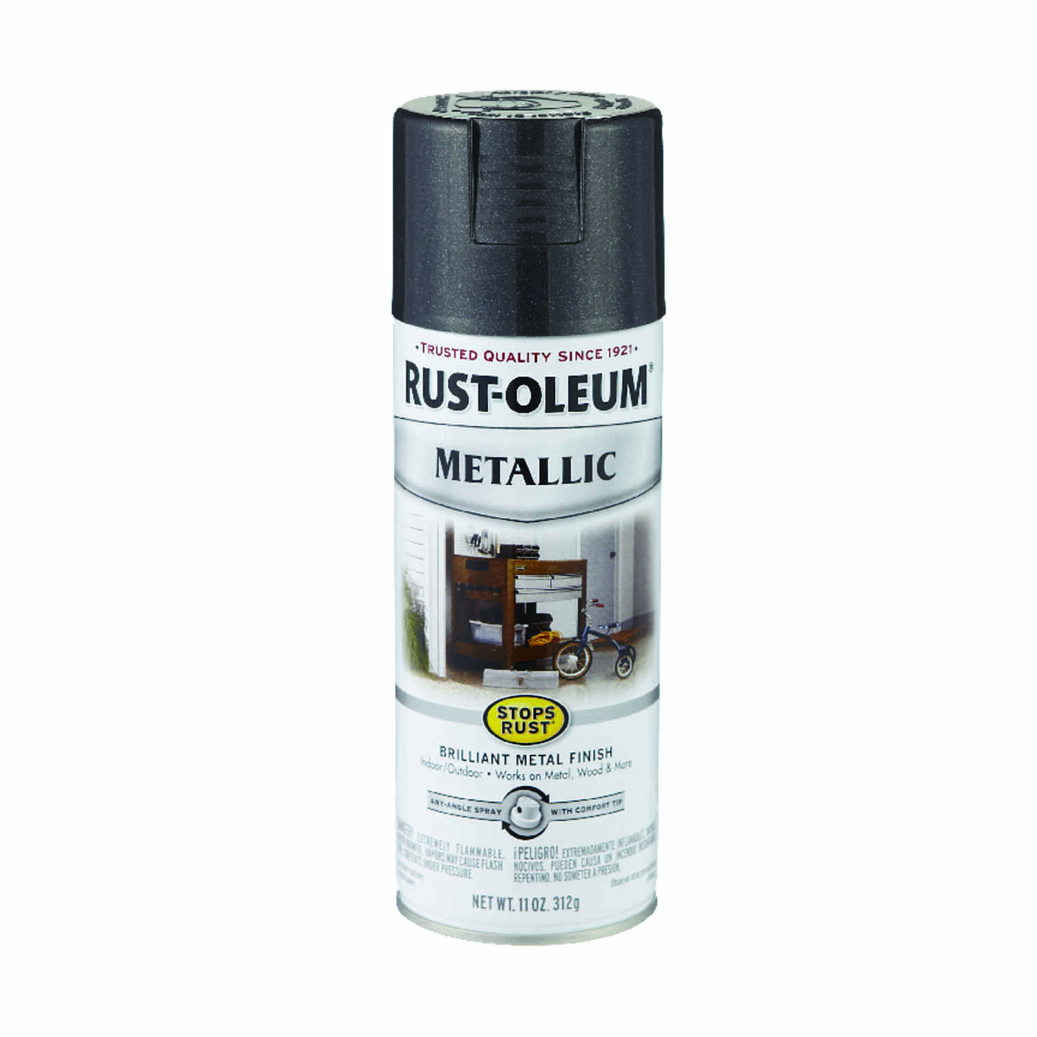 Stops Rust 11 Oz. Black Night Metallic Spray Paint - Durable & Weather Resistant