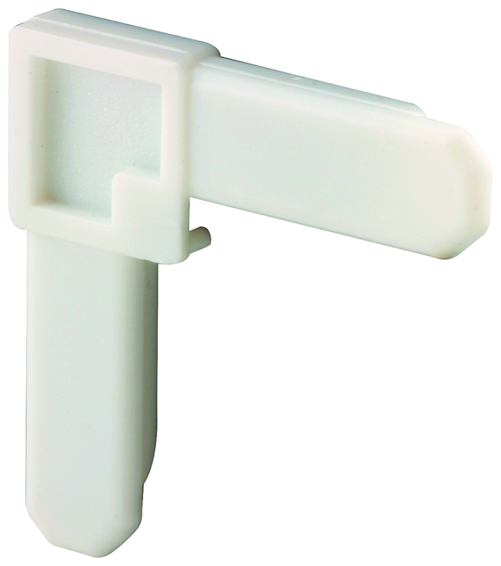 Prime-Line 3/4 In. x 5/16 In. White Plastic Frame Corner (4-Count)
