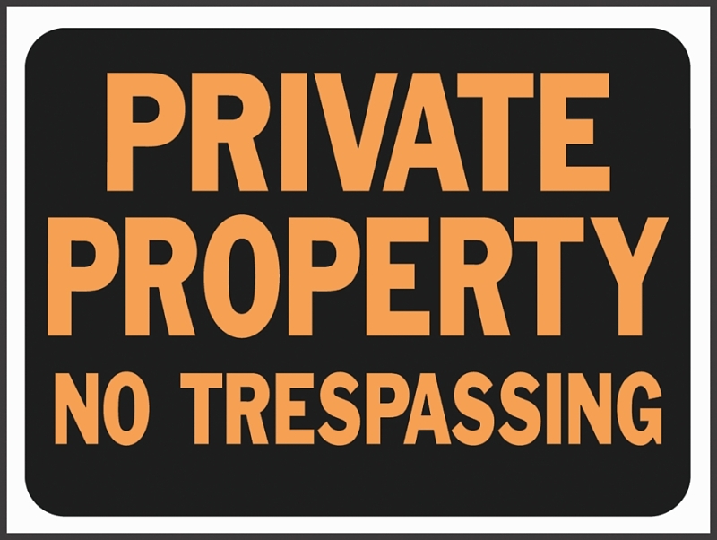 9x12 Plastic Private Property No Trespassing Sign, Weatherproof & Durable