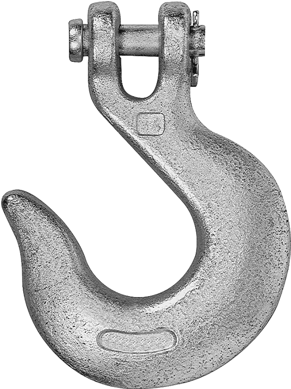 Clevis Slip Hook, Zinc Plated, 1/4 In.