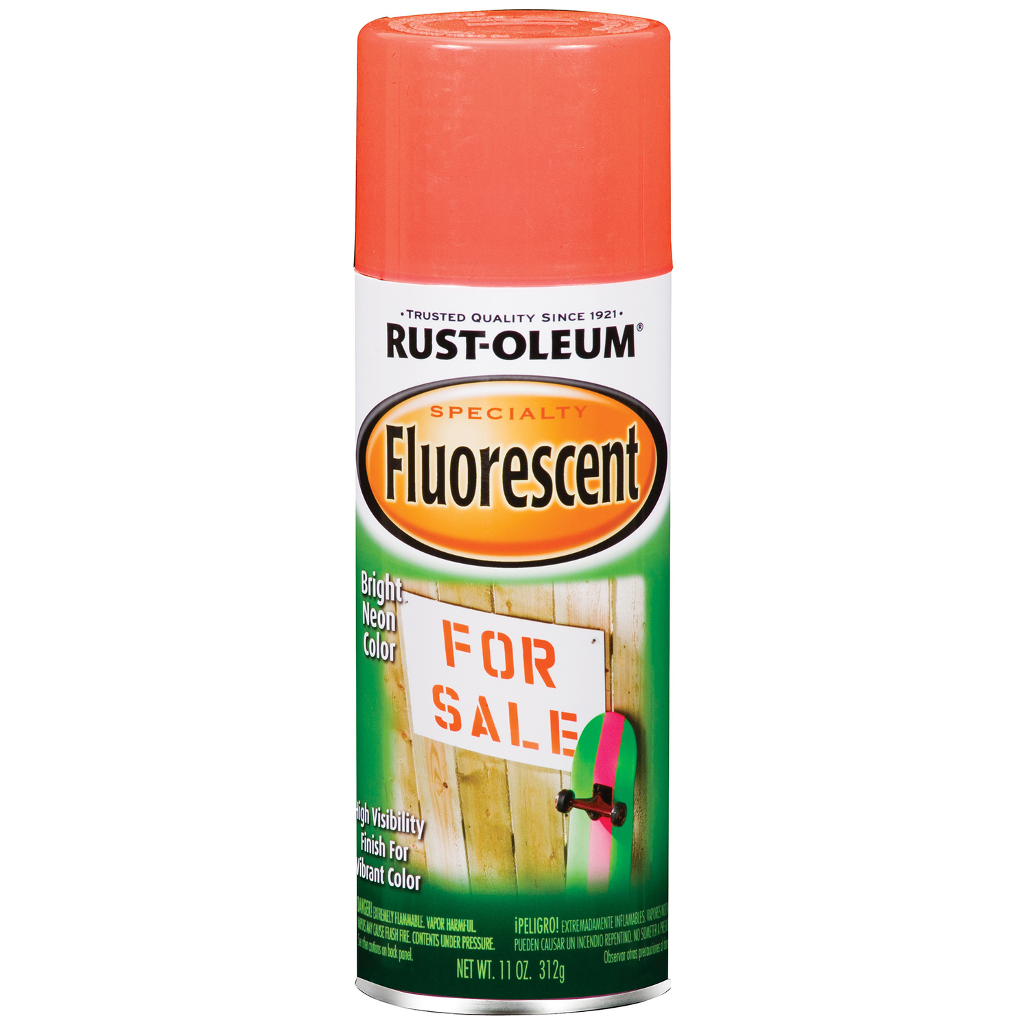 Specialty Spray Paint, Fluorescent Red Orange, 11-oz.