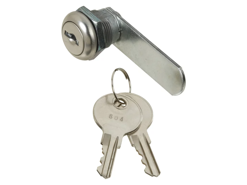 Door & Drawer Lock, Chrome, 1/4 In.