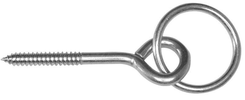 Hitch Ring With Eye Screw, Zinc Finish, 2-In.