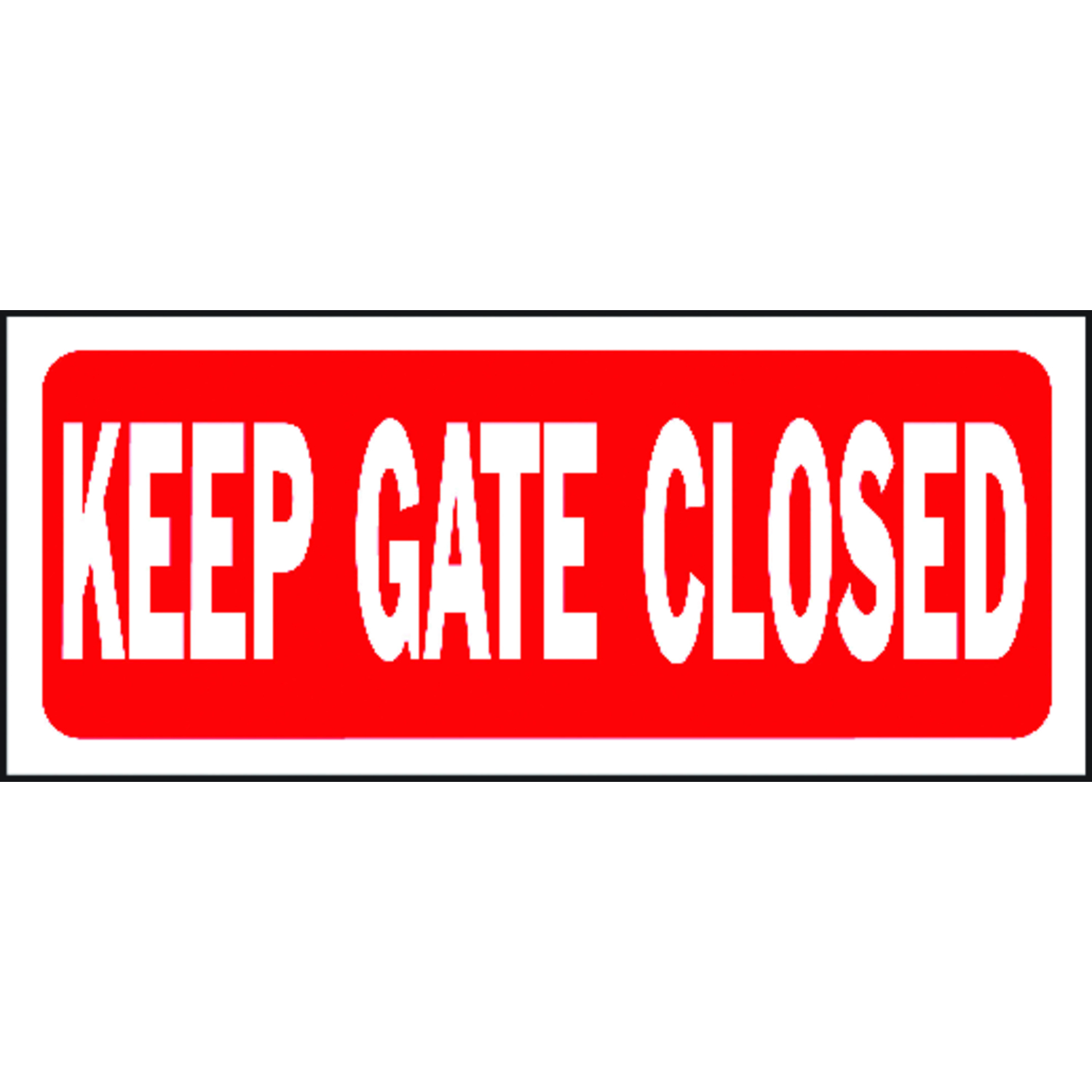 23008 Weather-resistant Plastic Sign, Keep Gate Closed, 6 In. X 14 In.