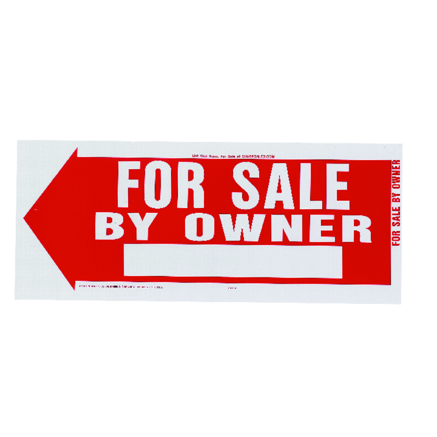 Rs-802 For Sale By Owner Lawn Sign, 10 In. H X 24 In. W, Double-sided
