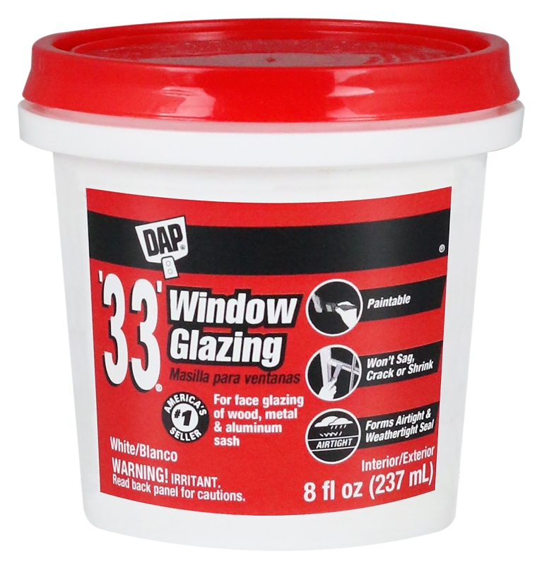 33 Window Glazing Compound White 0.5 Pint Container
