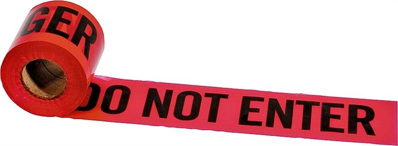 3 In. W X 200 Ft. L Danger Caution Tape - High Visibility Safety Marking