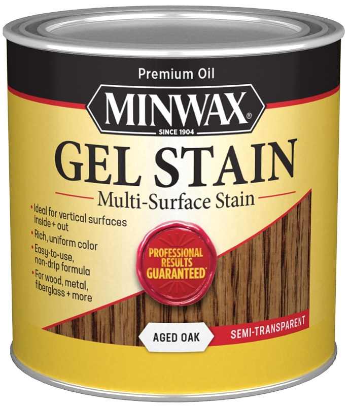 Transparent Low Luster Aged Oak Oil-based Gel Stain 0.5 Pint