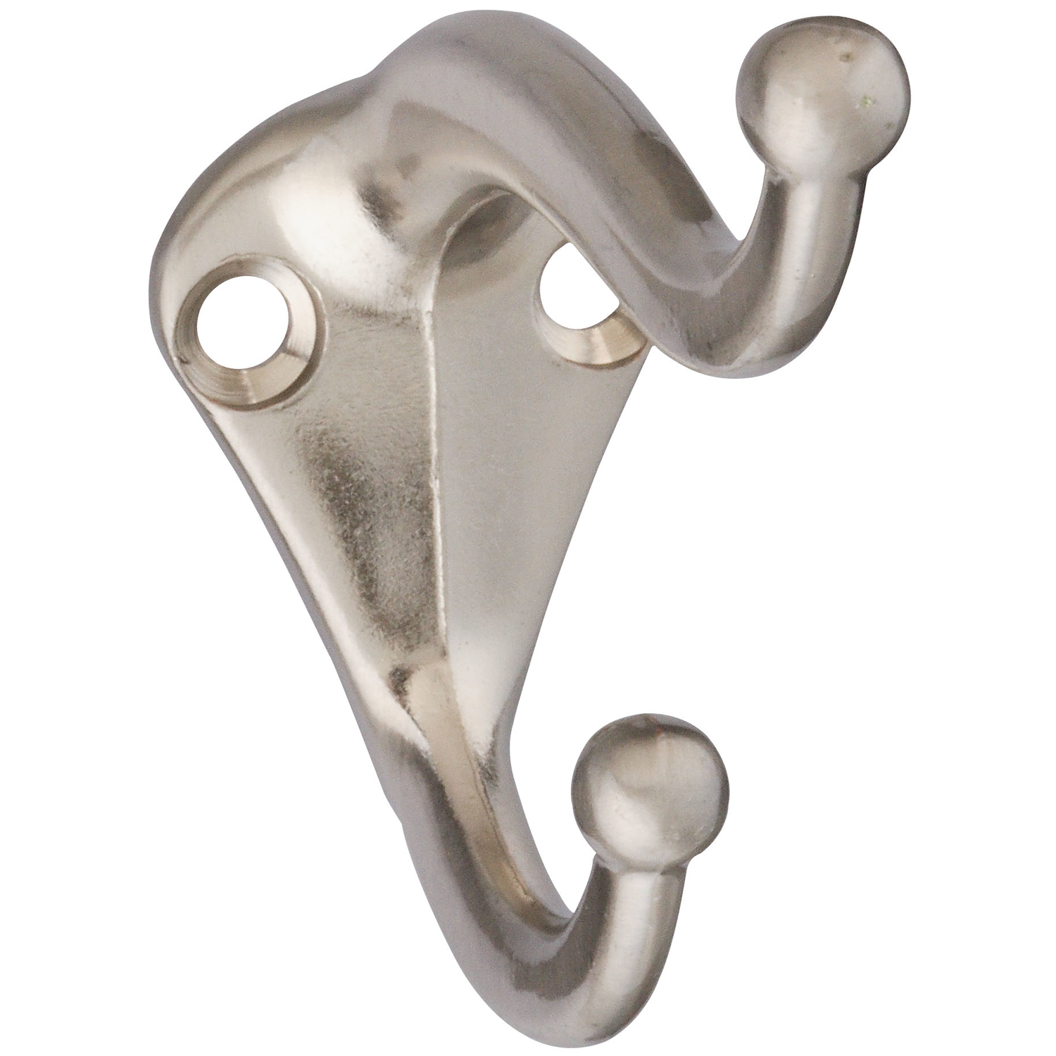 National Hardware Satin Nickel Coat & Hat Hook (2-Pack)