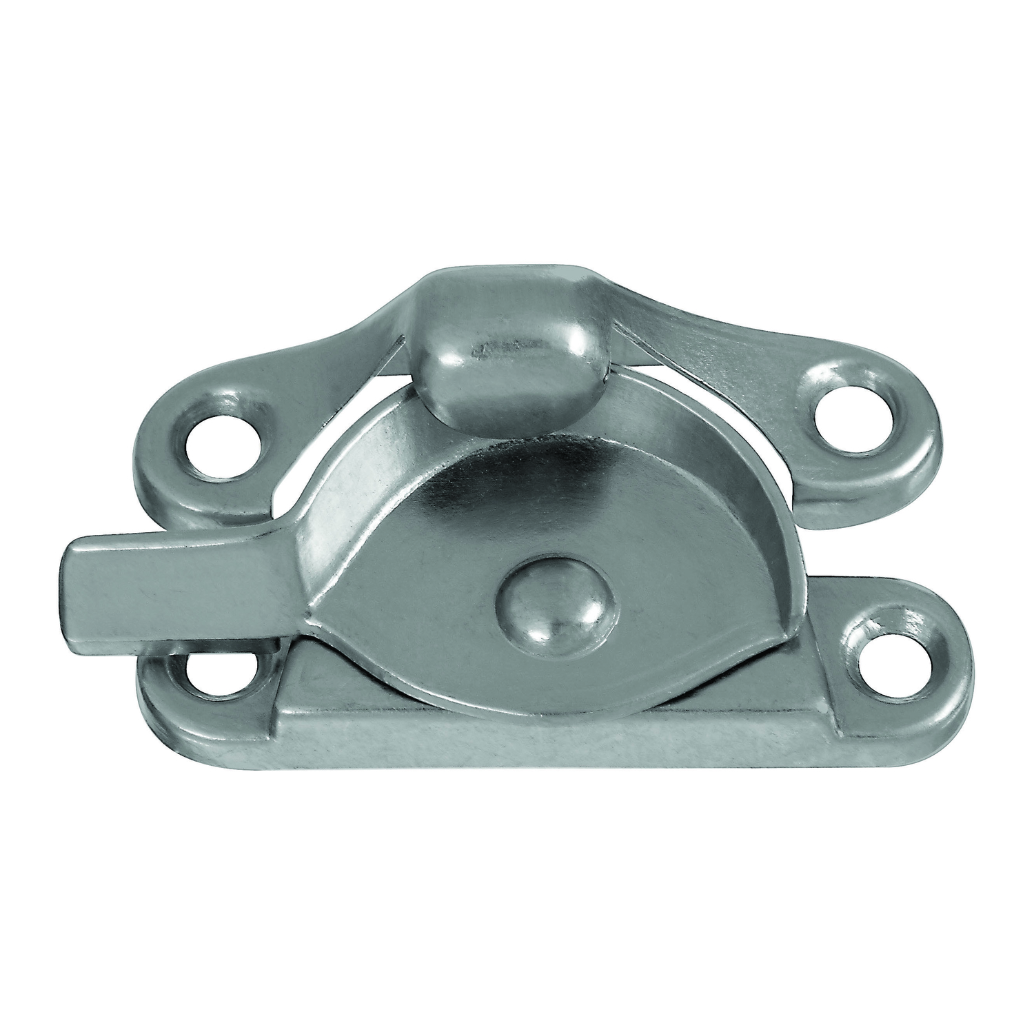 National Hardware Double Hung Satin Nickel Crescent Sash Lock