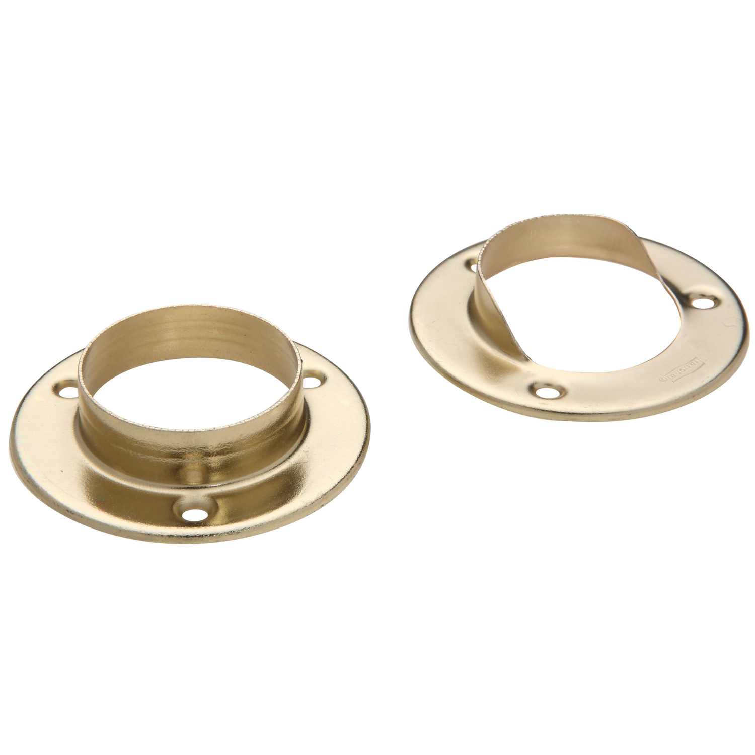 National Hardware 1-3/8 In. Satin Brass Steel Closet Rod Socket (2-Pack)