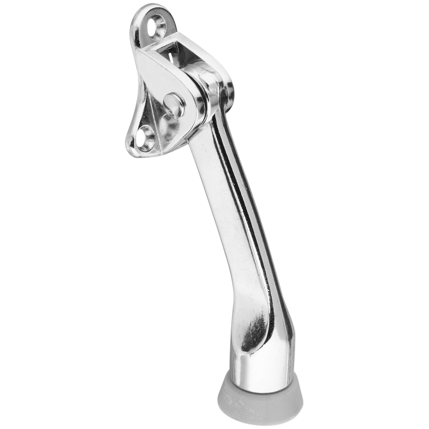 V238 4 In. Chrome Kickdown Door Holder - Durable Zinc Construction
