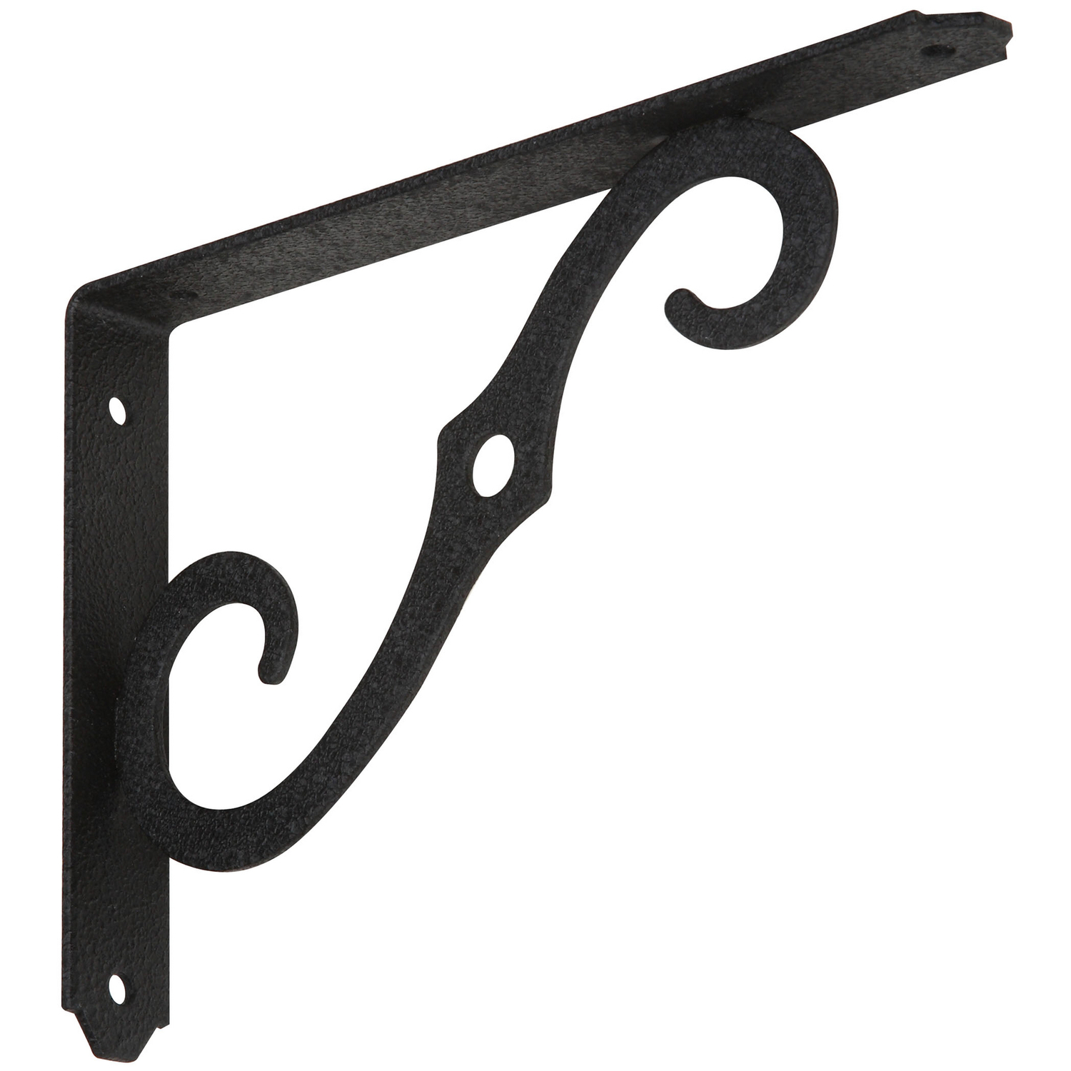 152bc 8 In. D X 5-1/2 In. H Black Steel Ornamental Shelf Bracket